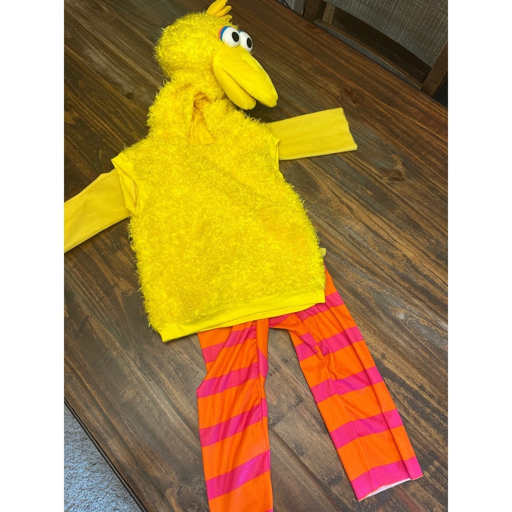 Vintage Sesame Street Workshop Big‎ Bird Costume Plush Hooded Pants Size 1-2